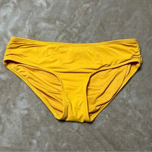 Coco Reef Bikini Bottoms Gold Yellow Gathered Sides Size Medium